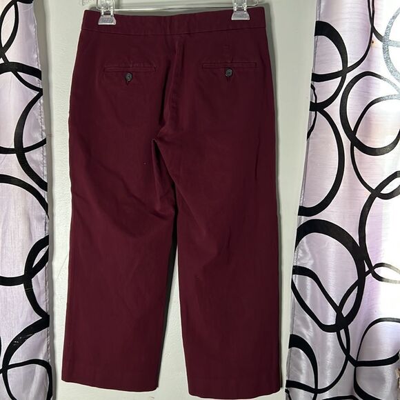 J. Crew Maroon size 2 cropped pants - Picture 7 of 11